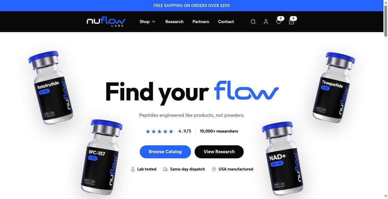 NuFlow Labs website screenshot
