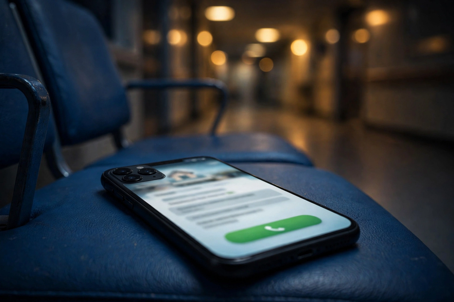 Family member searching for a home care agency from a hospital waiting room